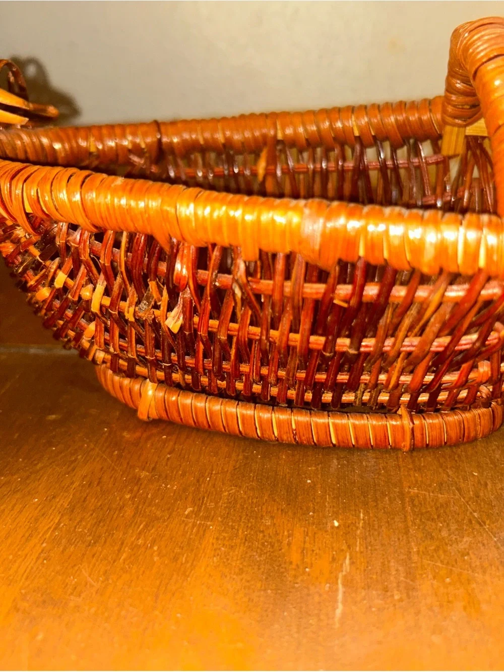 Handwoven Brown Wicker Duck Basket Set - Decorative Home Accent